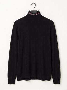 RIPNDIP "Must Be Nice" Mock Neck Turtleneck Black Pink Embroidery Men's Size XL